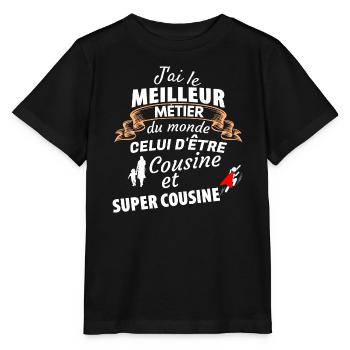 Fierté de la famille cousine super côte - T-shirt bio MINI CREATOR Stanley/Stella Enfant - noir - Devant - Mikhail (115cm)