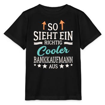 So sieht ein richtig cooler Bankkaufmann aus - Stanley/Stella Kinder T-Shirt MINI CREATOR  - Schwarz - Vorne - Mikhail (115cm)