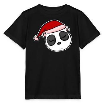 Panda Weihnachten Weihnachtlich Advent - Stanley/Stella Kinder T-Shirt MINI CREATOR  - Schwarz - Vorne - Mikhail (115cm)