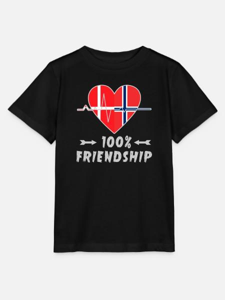 Dänemark und Norwegen 100% Freundschaft - Stanley/Stella Kinder T-Shirt MINI CREATOR - Schwarz
