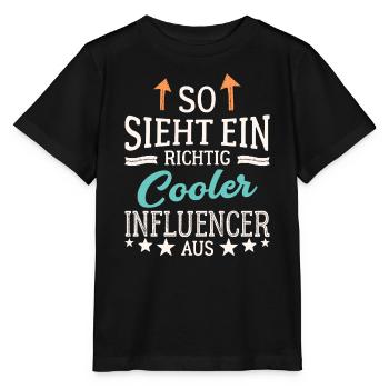 So sieht ein richtig cooler Influencer aus - Stanley/Stella Kinder T-Shirt MINI CREATOR  - Schwarz - Vorne - Mikhail (115cm)