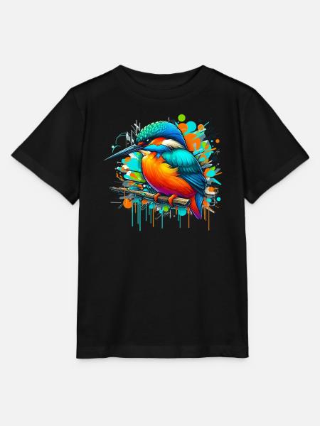Eisvogel - Stanley/Stella Kinder T-Shirt MINI CREATOR - Schwarz