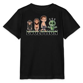 Évolution Alien - T-shirt bio MINI CREATOR Stanley/Stella Enfant - noir - Devant - Mikhail (115cm)