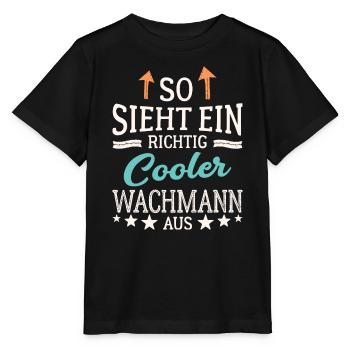 So sieht ein richtig cooler Wachmann aus Türsteher - Stanley/Stella Kinder T-Shirt MINI CREATOR  - Schwarz - Vorne - Mikhail (115cm)