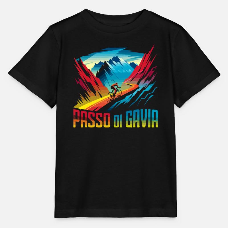 Gavia-Pass - Legendärer Aufstieg - Italien - Stanley/Stella Kinder T-Shirt MINI CREATOR  - Schwarz