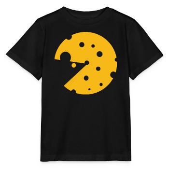 Du fromage ou une souris dans cette illusion d’optique amusante - T-shirt bio MINI CREATOR Stanley/Stella Enfant - noir - Devant - Mikhail (115cm)