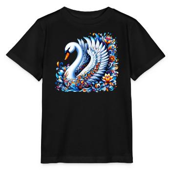 Cygne - T-shirt bio MINI CREATOR Stanley/Stella Enfant - noir - Devant - Mikhail (115cm)