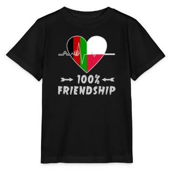 L'Afghanistan et la Pologne : amitié à 100 % - T-shirt bio MINI CREATOR Stanley/Stella Enfant - noir - Devant - Mikhail (115cm)