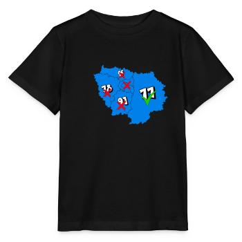 Ile de France Region - Stanley/Stella Kinder T-Shirt MINI CREATOR  - Schwarz - Vorne - Mikhail (115cm)