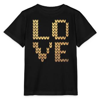 Love Gold Strick Liebe Luxus Strick exklusiv - Stanley/Stella Kinder T-Shirt MINI CREATOR  - Schwarz - Vorne - Mikhail (115cm)