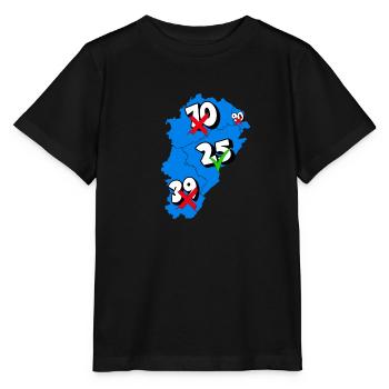 Région franche comté - T-shirt bio MINI CREATOR Stanley/Stella Enfant - noir - Devant - Mikhail (115cm)