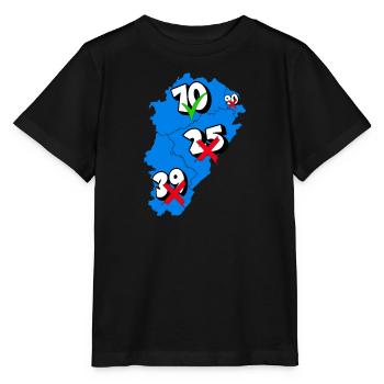 Région franche comté - T-shirt bio MINI CREATOR Stanley/Stella Enfant - noir - Devant - Mikhail (115cm)