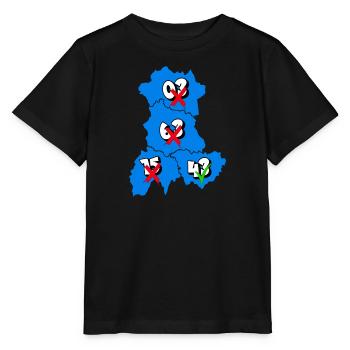 Région Auvergne - T-shirt bio MINI CREATOR Stanley/Stella Enfant - noir - Devant - Mikhail (115cm)