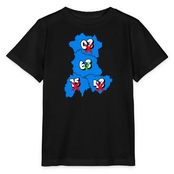 Région Auvergne - T-shirt bio MINI CREATOR Stanley/Stella Enfant - noir - Devant - Mikhail (115cm)