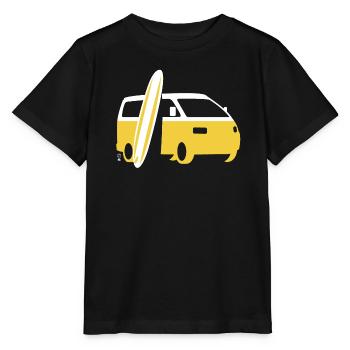 Vanlife & Surfen - Stanley/Stella Kinder T-Shirt MINI CREATOR  - Schwarz - Vorne - Mikhail (115cm)