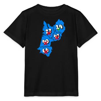 Région Aquitaine - T-shirt bio MINI CREATOR Stanley/Stella Enfant - noir - Devant - Mikhail (115cm)