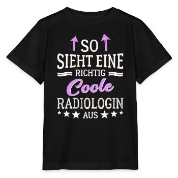 So sieht eine richtig coole Radiologin aus Röntgen - Stanley/Stella Kinder T-Shirt MINI CREATOR  - Schwarz - Vorne - Mikhail (115cm)
