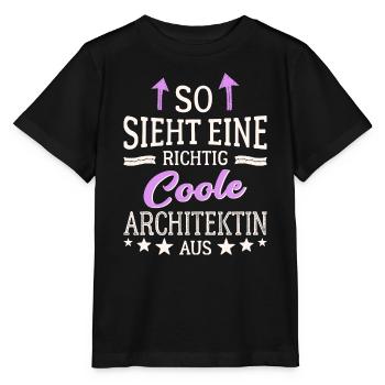 So sieht eine richtig coole Architektin aus - Stanley/Stella Kinder T-Shirt MINI CREATOR  - Schwarz - Vorne - Mikhail (115cm)
