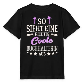 So sieht eine richtig coole Buchhalterin aus - Stanley/Stella Kinder T-Shirt MINI CREATOR  - Schwarz - Vorne - Mikhail (115cm)