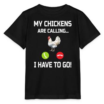 Chicken Chickens - Stanley/Stella MINI CREATOR Kids’ T-Shirt - black - Front - Mikhail (115cm)