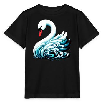 Cygne - T-shirt bio MINI CREATOR Stanley/Stella Enfant - noir - Devant - Mikhail (115cm)