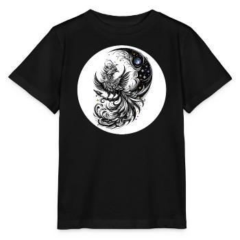 La comète Phoenix dans le cercle lunaire - T-shirt bio MINI CREATOR Stanley/Stella Enfant - noir - Devant - Mikhail (115cm)