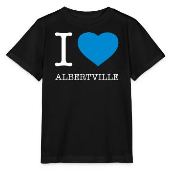 I LOVE ALBERTVILLE - Stanley/Stella Kinder T-Shirt MINI CREATOR  - Schwarz - Vorne - Mikhail (115cm)