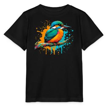 Martin-pêcheur - T-shirt bio MINI CREATOR Stanley/Stella Enfant - noir - Devant - Mikhail (115cm)