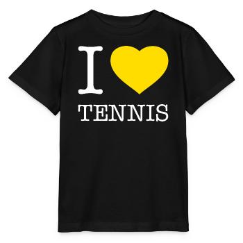 I LOVE TENNiS - Stanley/Stella Kinder T-Shirt MINI CREATOR  - Schwarz - Vorne - Mikhail (115cm)