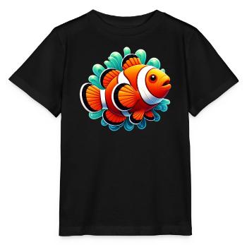 Poisson-clown - T-shirt bio MINI CREATOR Stanley/Stella Enfant - noir - Devant - Mikhail (115cm)