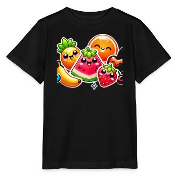 Colorful Fruit Party Style - Stanley/Stella MINI CREATOR Kids’ T-Shirt - black - Front - Mikhail (115cm)