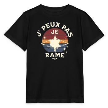 J peux pas, je rame. - T-shirt bio MINI CREATOR Stanley/Stella Enfant - noir - Devant - Mikhail (115cm)