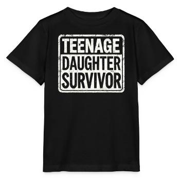 Teenage Daughter Survivor - Conception parentale amusante - T-shirt bio MINI CREATOR Stanley/Stella Enfant - noir - Devant - Mikhail (115cm)