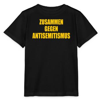 zusammen gegen antisemitismus - Stanley/Stella Kinder T-Shirt MINI CREATOR  - Schwarz - Vorne - Mikhail (115cm)