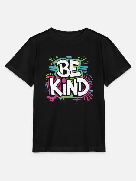 Be Kind - Neon! - Stanley/Stella Kinder T-Shirt MINI CREATOR - Schwarz