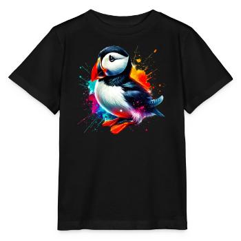 Papageitaucher - Stanley/Stella Kinder T-Shirt MINI CREATOR  - Schwarz - Vorne - Mikhail (115cm)