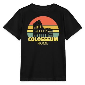 Colosseum Rome Retro Silhouette - Stanley/Stella MINI CREATOR Kids’ T-Shirt - black - Front - Mikhail (115cm)