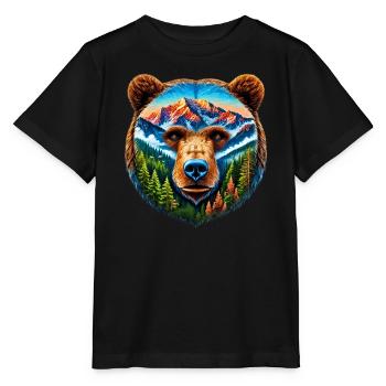 Ours - T-shirt bio MINI CREATOR Stanley/Stella Enfant - noir - Devant - Mikhail (115cm)