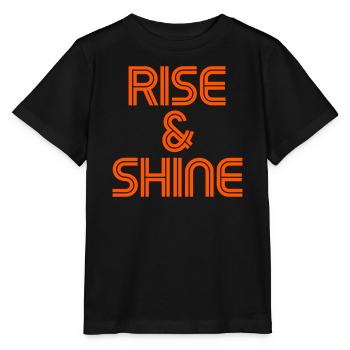 Rise & Shine - Morgendliche Motivation - Stanley/Stella Kinder T-Shirt MINI CREATOR  - Schwarz - Vorne - Mikhail (115cm)