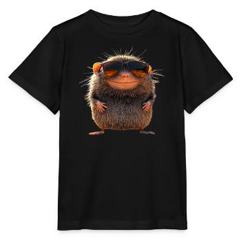 Mole with Sunglasses Love Cute Moles - Stanley/Stella MINI CREATOR Kids’ T-Shirt - black - Front - Mikhail (115cm)
