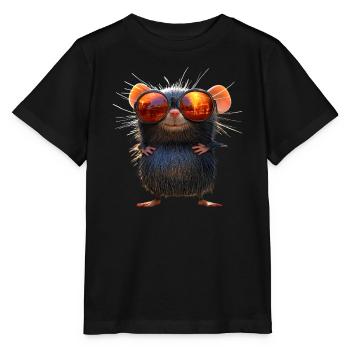 Mole with Sunglasses Love Cute Moles - Stanley/Stella MINI CREATOR Kids’ T-Shirt - black - Front - Mikhail (115cm)