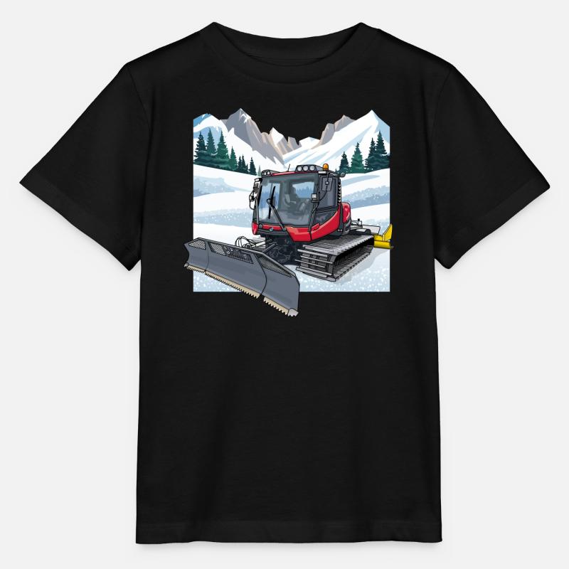 Déneigement de la dameuse - T-shirt bio MINI CREATOR Stanley/Stella Enfant - noir