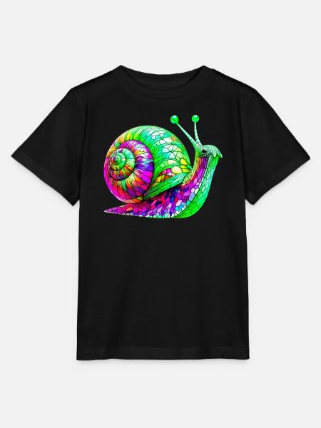 Schnecke - Stanley/Stella Kinder T-Shirt MINI CREATOR - Schwarz