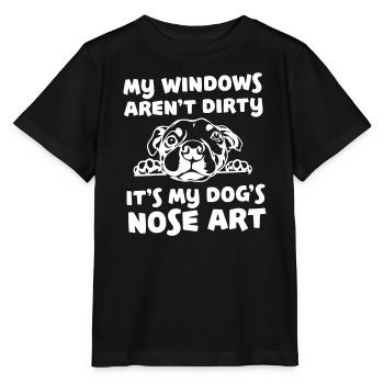 Lustiges Hundenasen-Kunst-Zitat - Stanley/Stella Kinder T-Shirt MINI CREATOR  - Schwarz - Vorne - Mikhail (115cm)