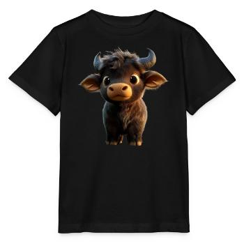 Buffalo Cape Buffalo Safari African Buffalo - Stanley/Stella MINI CREATOR Kids’ T-Shirt - black - Front - Mikhail (115cm)