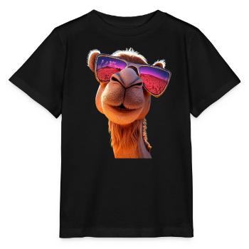 Camel Dromedary Bactrian Camel Gift Camels - Stanley/Stella MINI CREATOR Kids’ T-Shirt - black - Front - Mikhail (115cm)