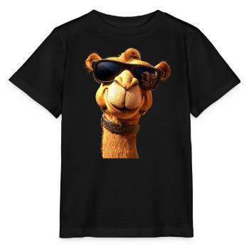 Camel Dromedary Bactrian Camel Gift Camels - Stanley/Stella MINI CREATOR Kids’ T-Shirt - black - Front - Mikhail (115cm)
