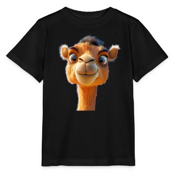 Camel Dromedary Bactrian Camel Gift Camels - Stanley/Stella MINI CREATOR Kids’ T-Shirt - black - Front - Mikhail (115cm)