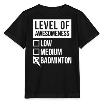 Badminton Badminton Badminton - Stanley/Stella MINI CREATOR Kids’ T-Shirt - black - Front - Mikhail (115cm)