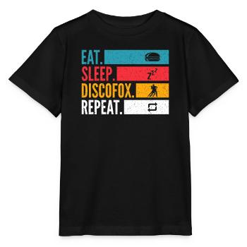 Eat Sleep Discofox Repeat für Tänzer - Stanley/Stella Kinder T-Shirt MINI CREATOR  - Schwarz - Vorne - Mikhail (115cm)